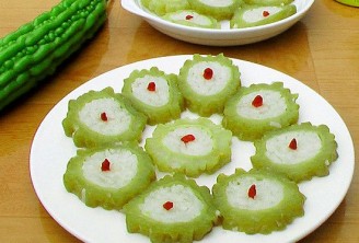 Bitter Gourd Stuffed Glutinous Rice recipe