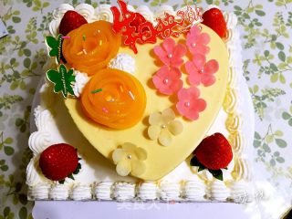 Strawberry Mango Double Mousse Cake recipe