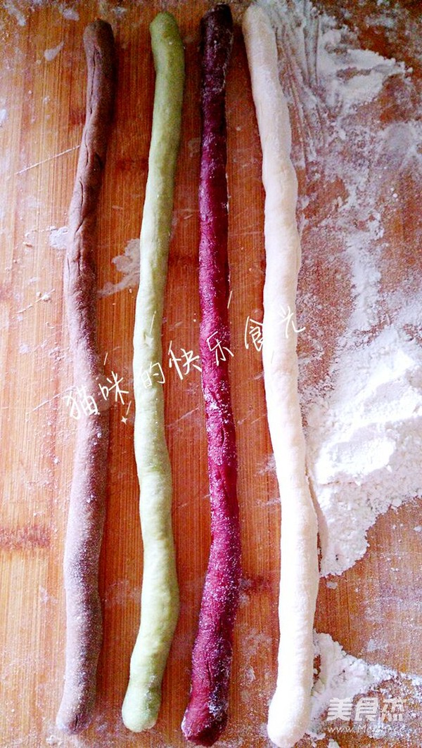 Four-color Braided Bread recipe