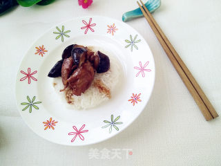Mushroom and Chicken Drumstick Rice Bowl recipe