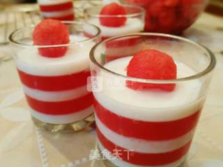 Watermelon Milk Pudding recipe