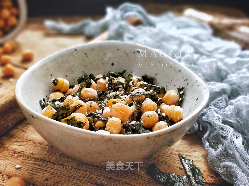 Roasted Chickpeas with Seaweed and Sesame recipe