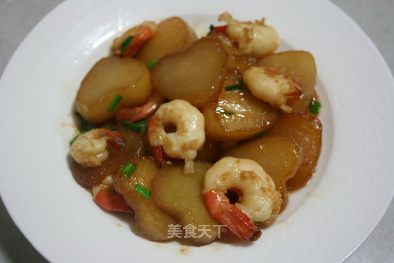 Fried Shrimp with Winter Melon recipe