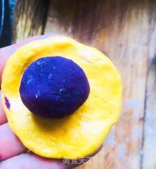 Lotus Seed and Purple Sweet Potato Pumpkin Cake recipe