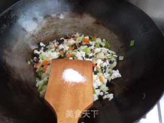 Fried Rice with Ham and Chicken recipe