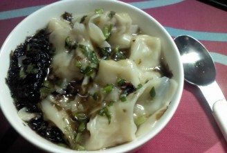 Seaweed and Shrimp Wonton recipe