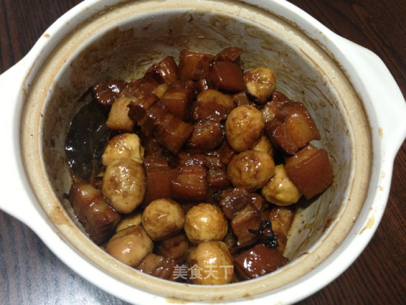 Braised Pork with Tiger Skin and Quail Egg recipe
