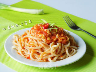 Noodles with Tomato and Egg Sauce recipe