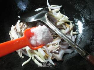 Stir-fried Rice White with Onion Pork Belly recipe