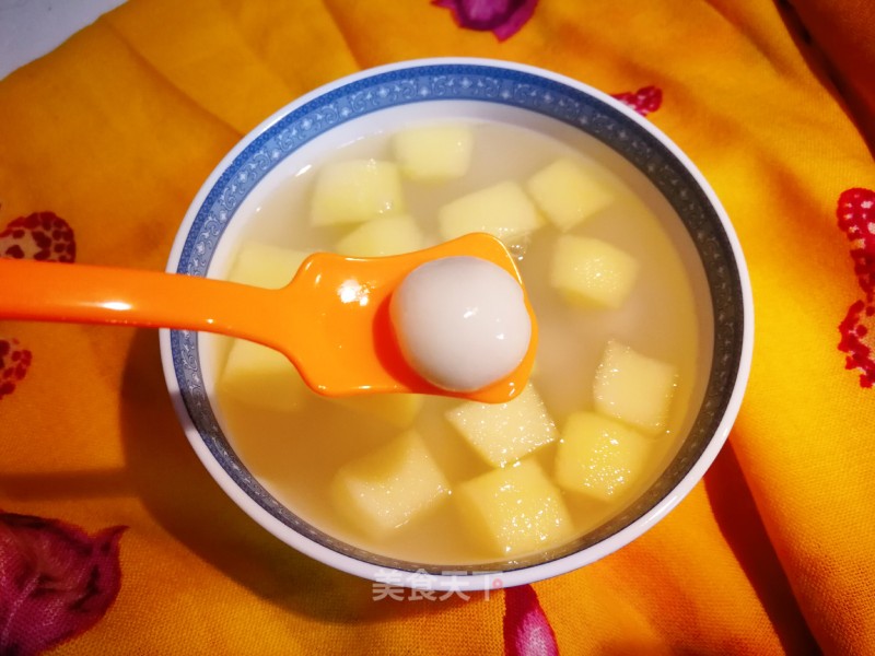 #团圆饭# Apple Cooked Glutinous Rice Balls recipe