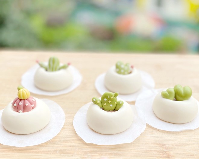 Original｜small Fresh Cactus Potted Steamed Bun recipe