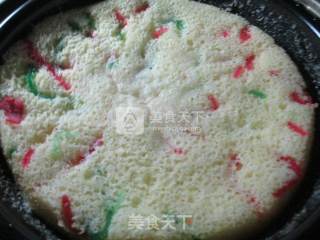 Red and Green Silk Steamed Cake recipe