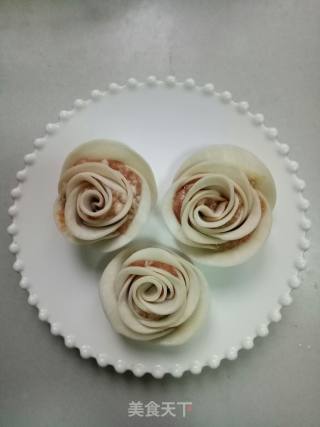 Rose Flower Steamed Dumplings recipe