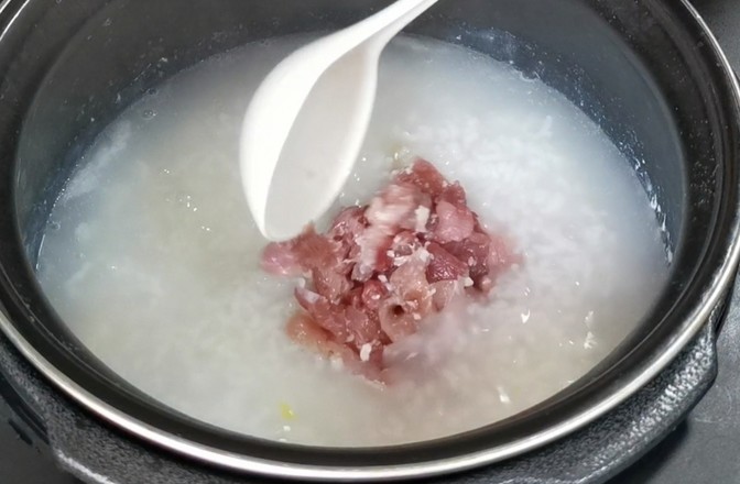 Egg-changing Lean Meat Porridge recipe