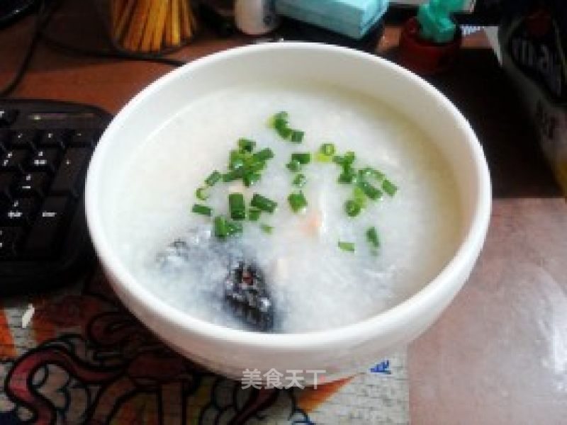 Fresh and Sweet Salmon Bone Porridge recipe