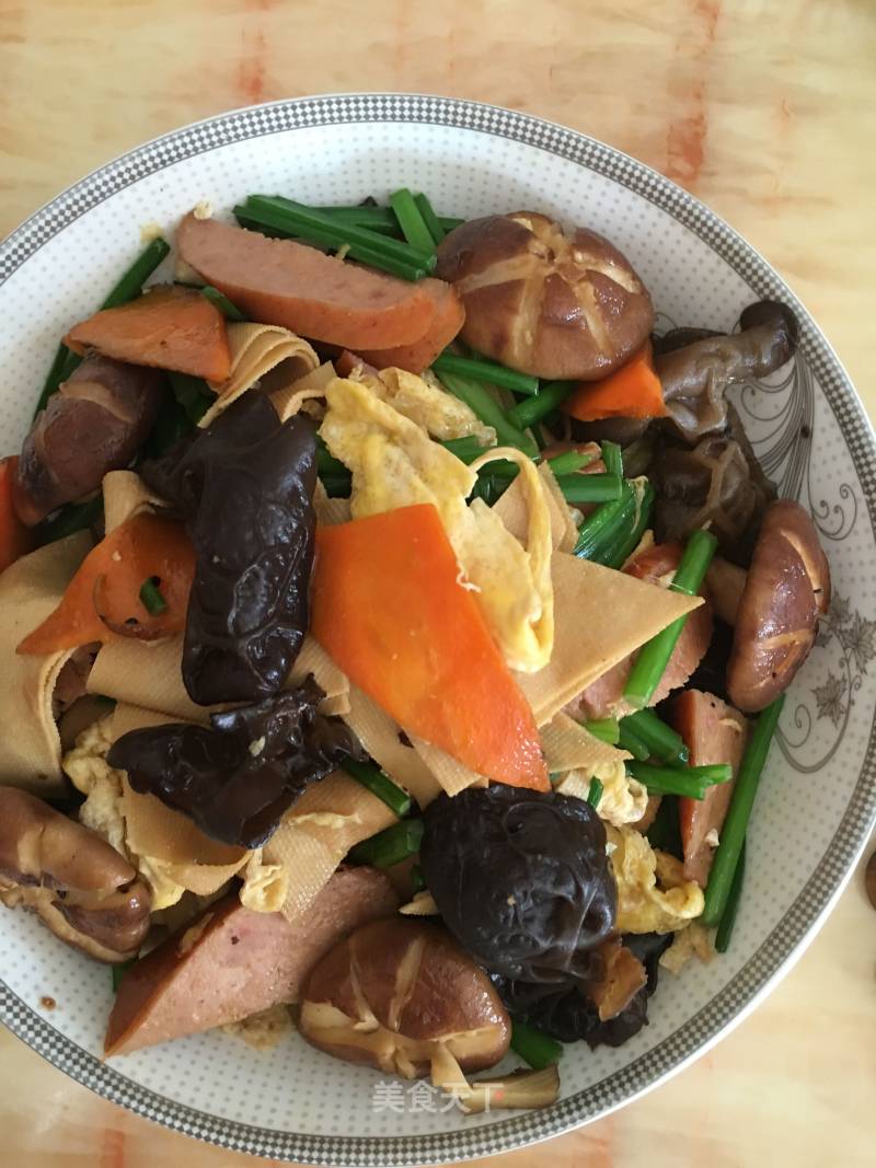 Stir-fry with Leek and Moss recipe
