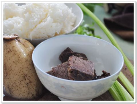 Fried Rice with Lotus Root and Beef recipe