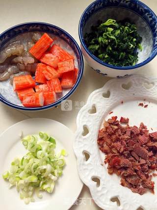 Chinese Cabbage Corn Kernels Seafood Porridge recipe