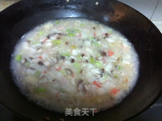 Mushroom Seafood Pimple Soup recipe