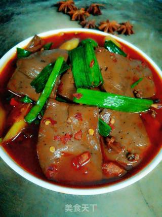 Roasted Duck Blood with Green Garlic recipe