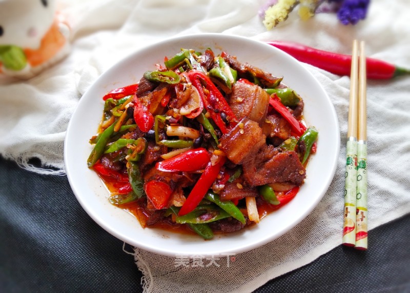 Double Pepper Twice Cooked Pork recipe