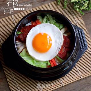 Bibimbap with Chinese Sausage recipe