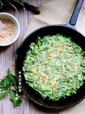 Shrimp and Celery Leaf Cake recipe