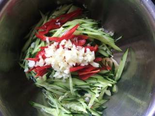 Enoki Mushroom Mixed with Cucumber recipe