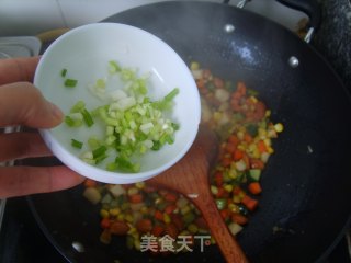 Stir-fried Assorted Dice with Almonds recipe