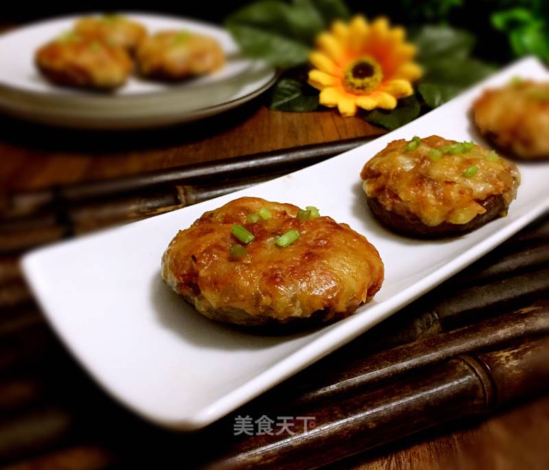 #四session Baking Contest and It's Love to Eat Festival# Baked Shiitake Mushrooms with Onion and Cheese recipe