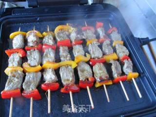 Lamb Kebabs with Colored Peppers recipe