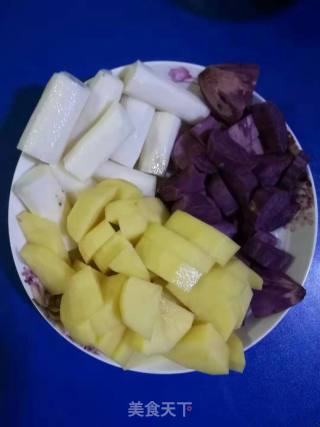 Yam Purple Potato Rice Cake recipe