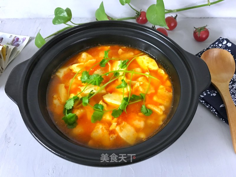 Tofu with Tomato and Dragon Fish in Casserole recipe