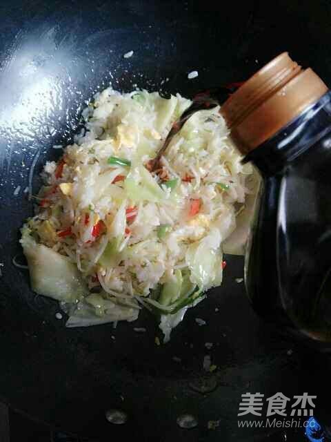 Fried Rice with Cabbage, Bean Sprouts and Egg recipe