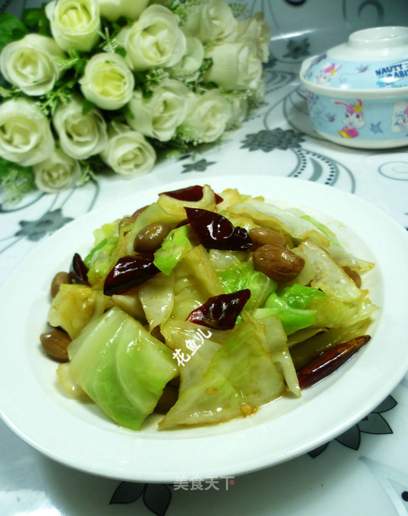 Stir-fried Cabbage with Peanuts recipe