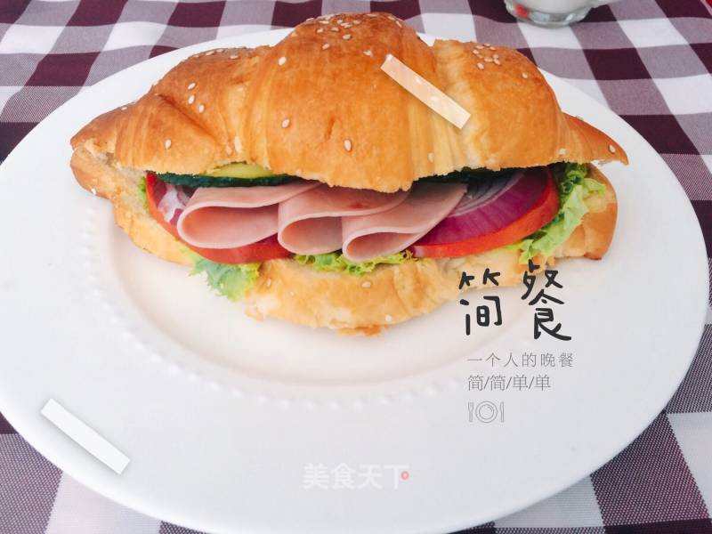 Croissant Sandwich for Nutritious and Healthy Breakfast
