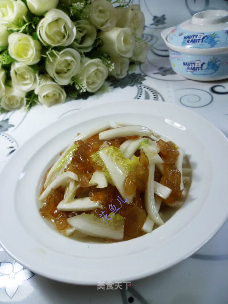 Baby Vegetable Stems Mixed with Jellyfish recipe