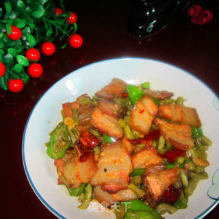 Stir-fried Bacon with Salted Beans recipe