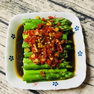Asparagus with Chopped Peppers recipe
