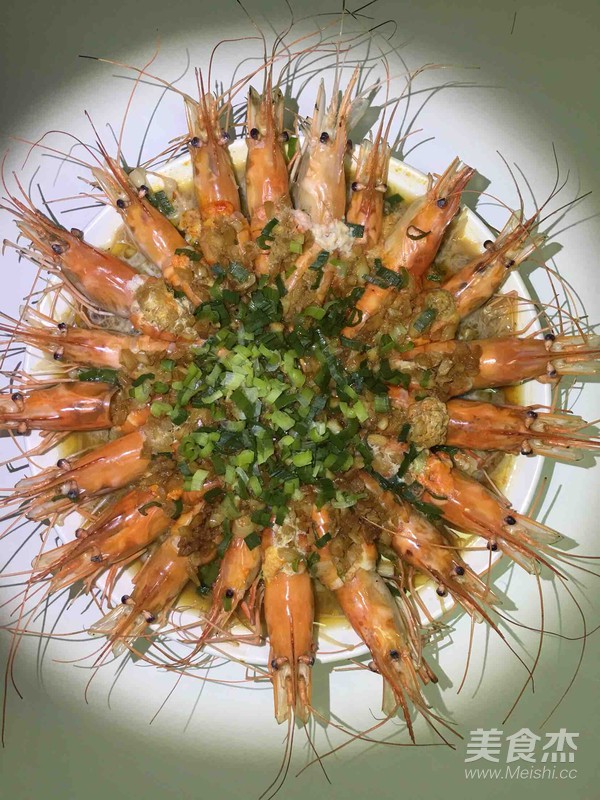 Enoki Mushroom Garlic Open Back Shrimp recipe