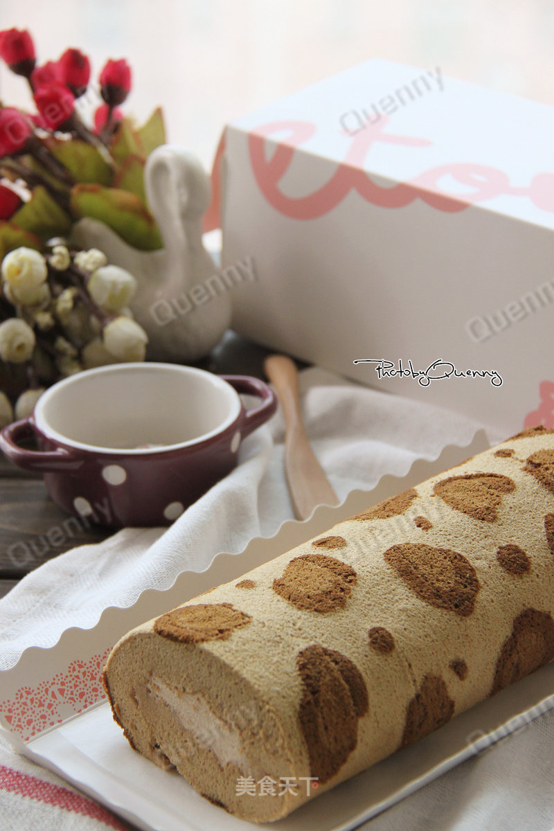 #aca烤明星大赛#leopard Print Cake Roll recipe