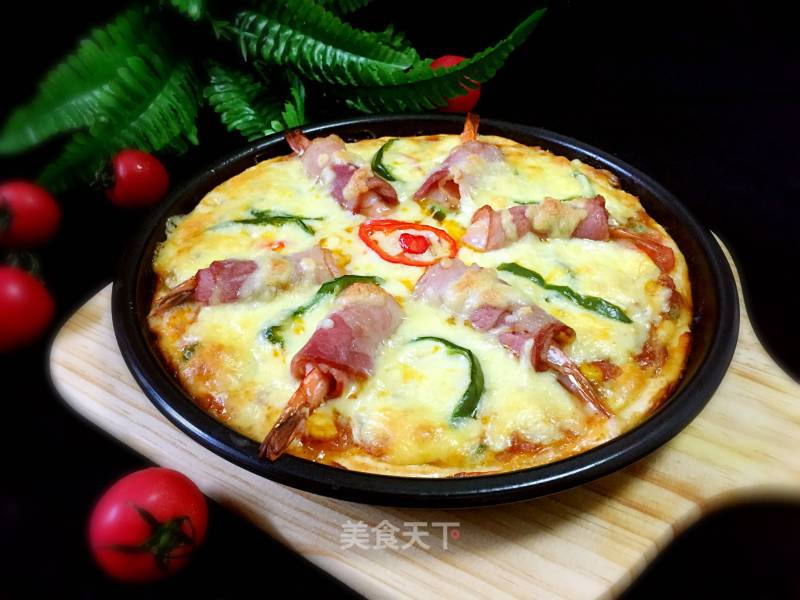 #aca明星饼大赛#bacon and Shrimp Pizza (eight Inches)