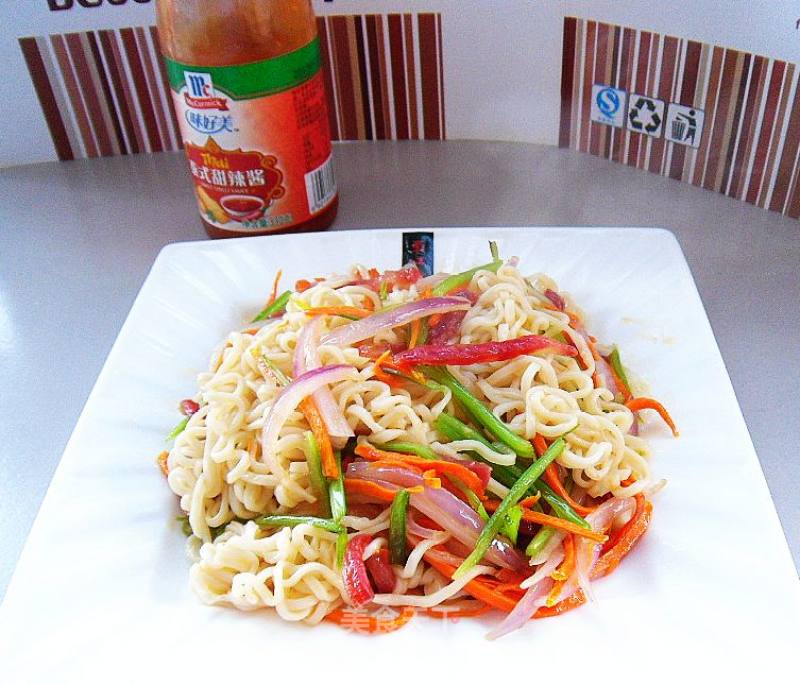 Fried Noodles with Sausage recipe