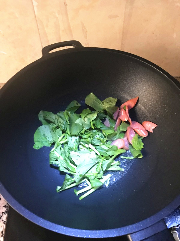 #中卓炸酱面# Fried Noodles with Green Vegetables and Sausage recipe