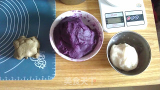Homemade Fillings-purple Sweet Potato, Matcha Snow Skin Mooncakes recipe