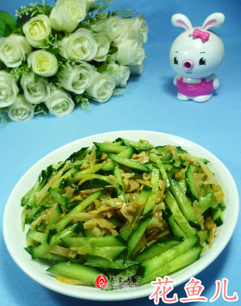 Lamb Tail Bamboo Shoots Mixed with Cucumber recipe