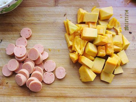 Garlic Pumpkin Braised Rice recipe