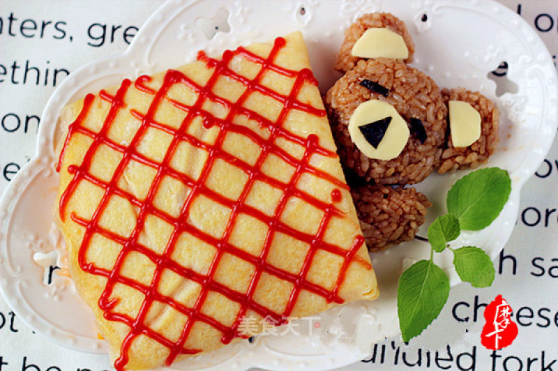 Omelette Rice with Tomato Sauce recipe