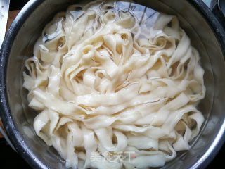 Sliced Noodles with Mushroom Marinated and Knife recipe