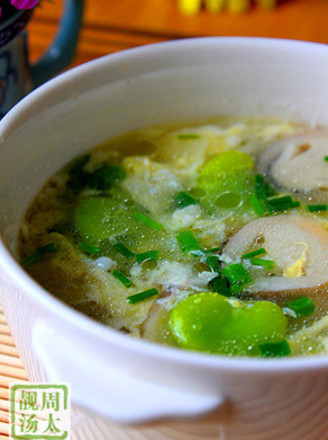 Watercress Mushroom Egg Soup